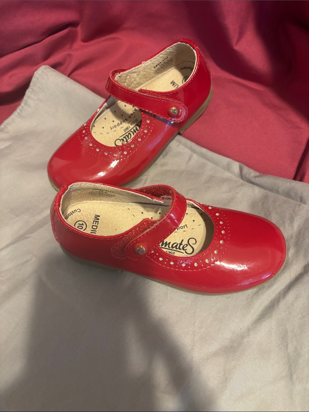 FootMates Red Patent Mary Jane Dress Shoes for Kids